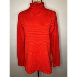 Duluth Trading Co S’no Sweat Coolmax knit funnel mock neck top sweater L